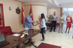 Пријем у СО Кула (додела лаптопа) ђаку генерације Матковски Милици, Кула 01.07.2014. год.